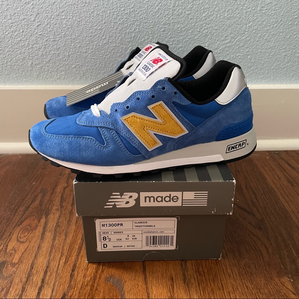 New Balance 1300 in “Blue/Atomic Yellow” Men’s Size 8.5 Sneakers